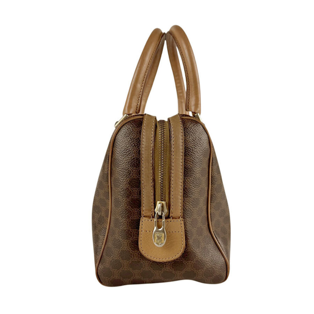 Celine handbag brown Macadam coated canvas leather - Picture 2 of 4
